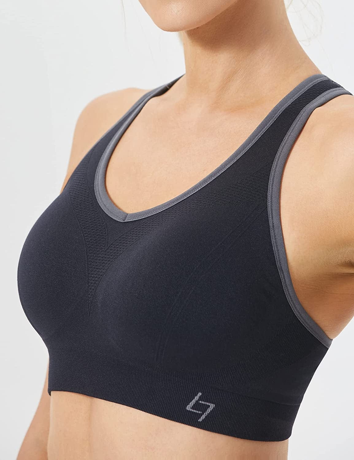 Racerback Sports Bras for Women - Padded Seamless High Impact Support for Yoga Gym Workout Fitness