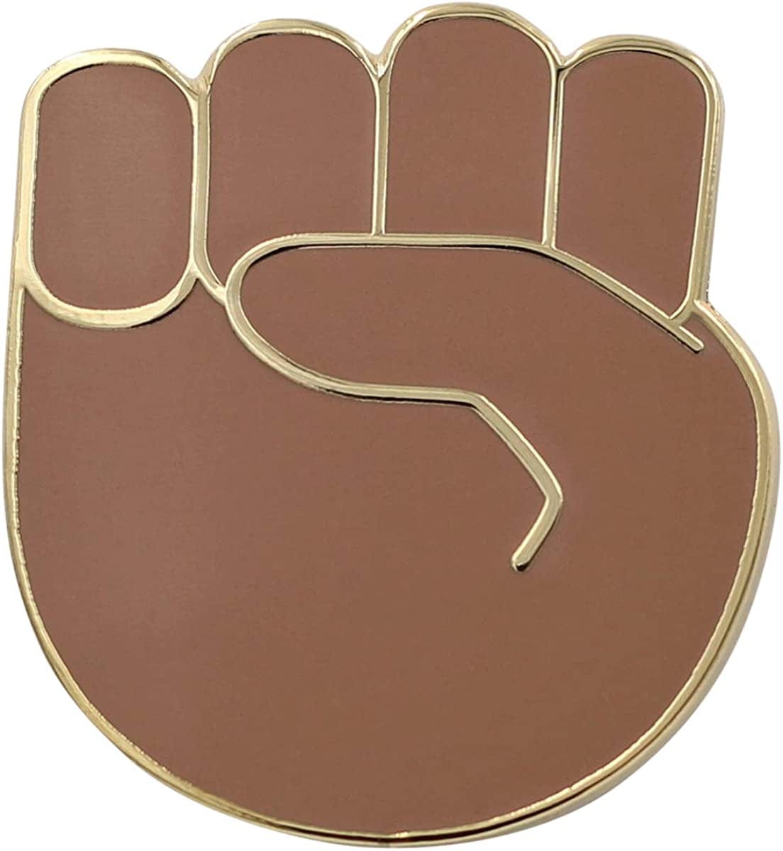 Raised Fist Enamel Pin - Black Lives Matter Lapel Pin - Resist Protest Pin - BLM Pin for Jackets, Backpacks, Bags, Hats & Tops Medium Skin Tone