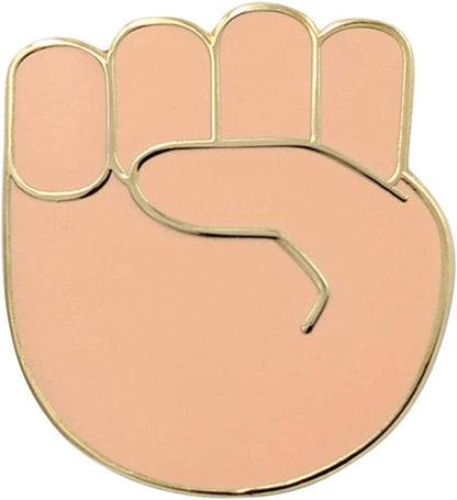 Raised Fist Enamel Pin - Black Lives Matter Lapel Pin - Resist Protest Pin - BLM Pin for Jackets, Backpacks, Bags, Hats & Tops Medium-Light Skin Tone