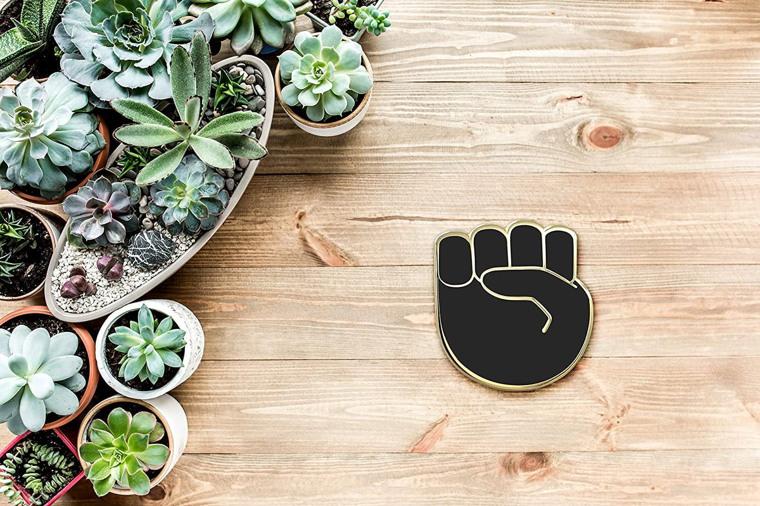 Raised Fist Enamel Pin - Black Lives Matter Lapel Pin - Resist Protest Pin - BLM Pin for Jackets, Backpacks, Bags, Hats & Tops