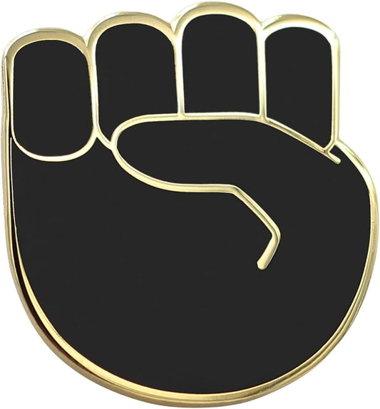 Raised Fist Enamel Pin - Black Lives Matter Lapel Pin - Resist Protest Pin - BLM Pin for Jackets, Backpacks, Bags, Hats & Tops Black