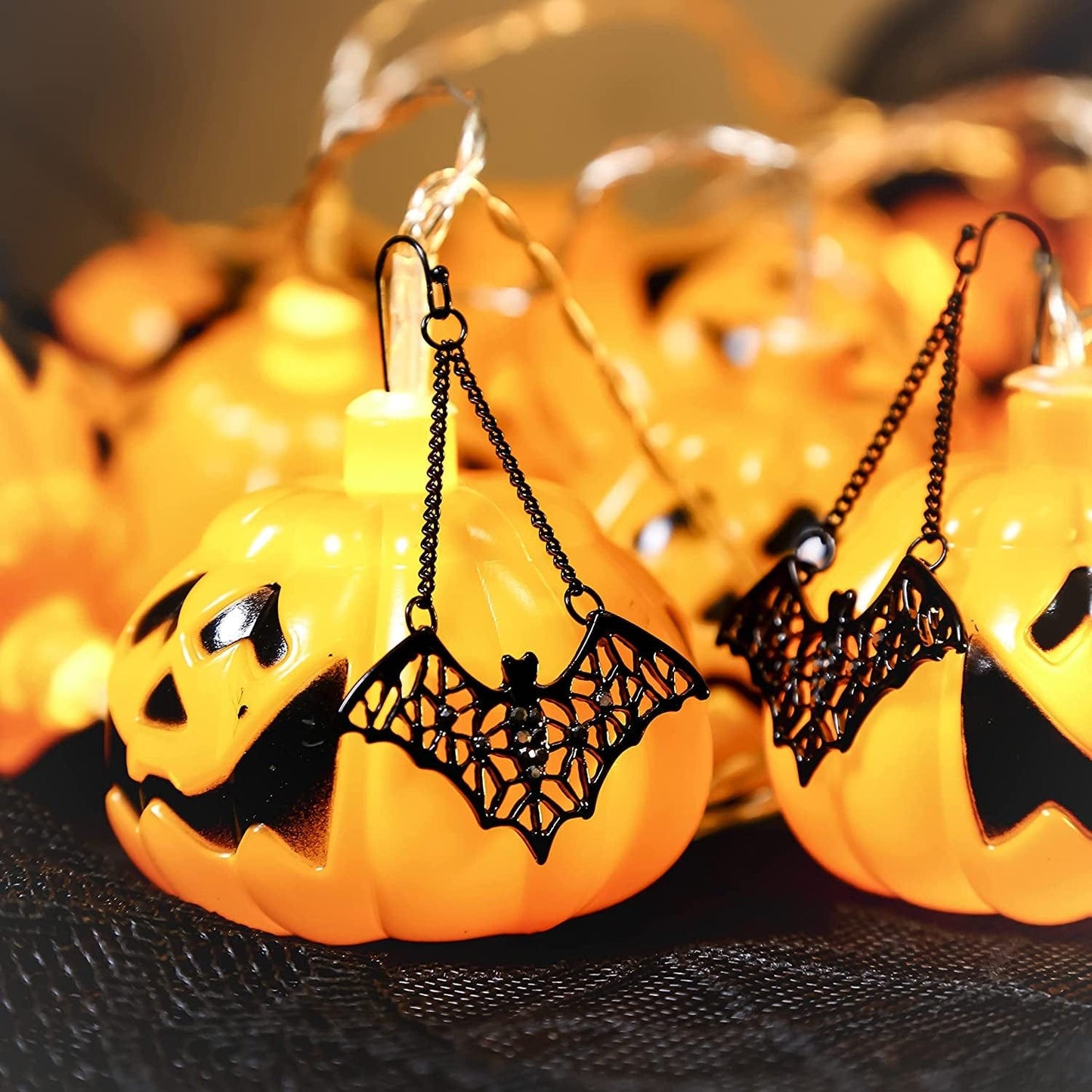 Rarelove Halloween Costumes Earrings for Women,Black Bats,Halloween Bats,Flying Bats Dangle Earrings and Collar Necklace Jewelry Set Alloy Plated,Gothic Jewelry for Women