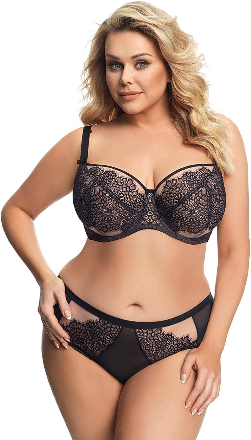 Ravenna K677 Women'S Black Non-Padded Underwired Full Cup Bra