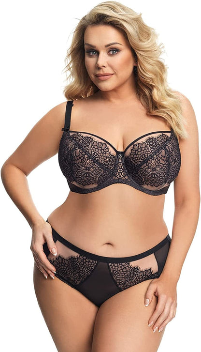 Ravenna K677 Women'S Black Non-Padded Underwired Full Cup Bra