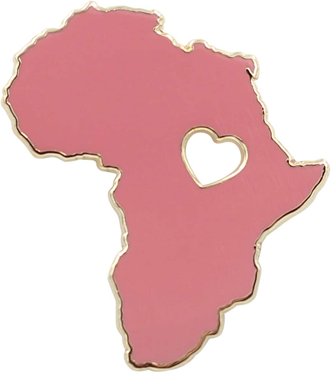 REAL SIC Africa Pin - Wakanda Forever, BLM, & Black Panther Enamel Pin Matte Red