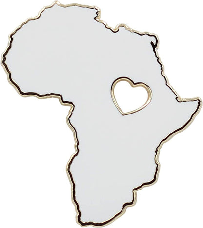 REAL SIC Africa Pin - Wakanda Forever, BLM, & Black Panther Enamel Pin White