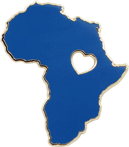 REAL SIC Africa Pin - Wakanda Forever, BLM, & Black Panther Enamel Pin Royal Blue