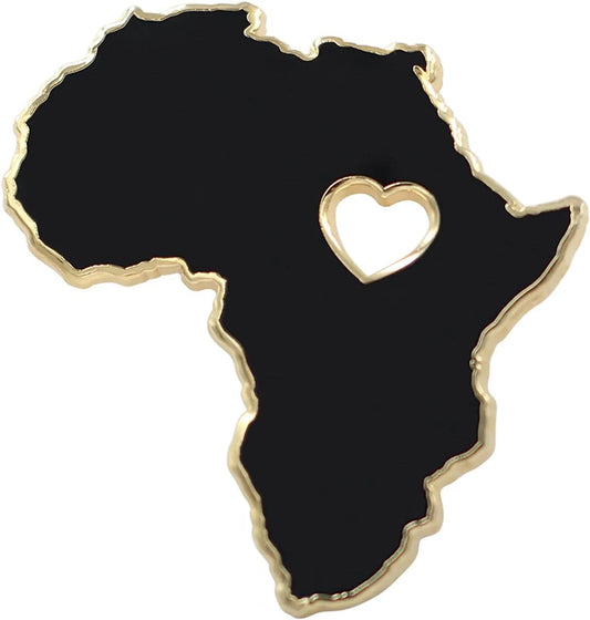 REAL SIC Africa Pin - Wakanda Forever, BLM, & Black Panther Enamel Pin Black