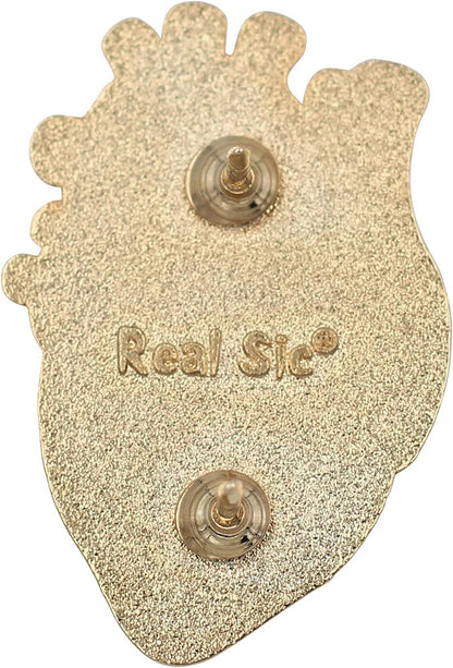 REAL SIC Anatomical Heart Pin - Realistic, Scientific Heart Enamel Pin - Lapel Pin for Valentine'S Day, Medical Pinning Ceremony on Backpacks, Hats, Bags, Jackets & Tops