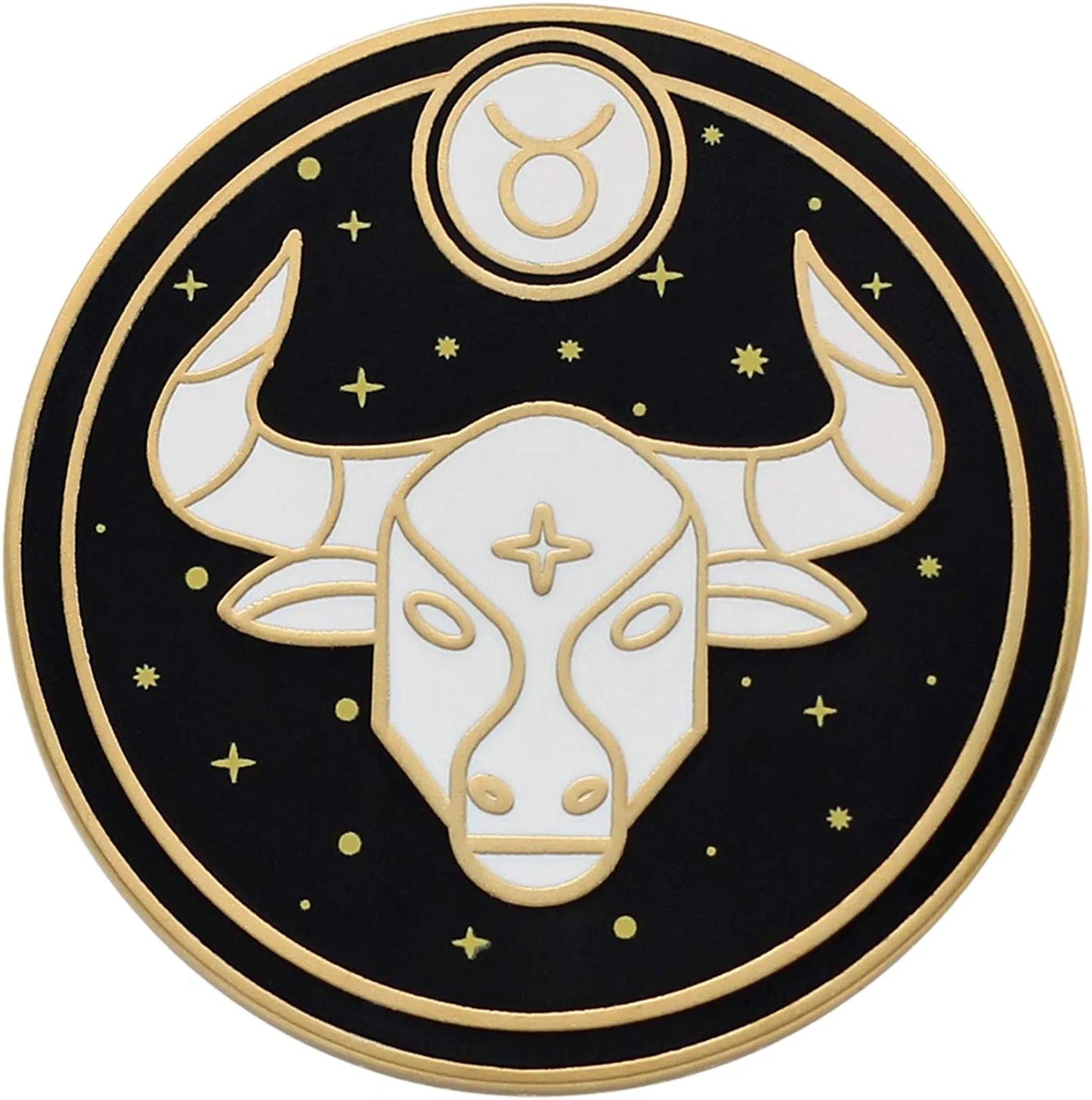 REAL SIC Astrological Sign Pin - Star Sign / Astrology Enamel Pins, Lapel Pins for Birth Sign, Great Gift for Anyone, Perfect Accessory for Jackets, Hats, Backpacks & Tops Taurus