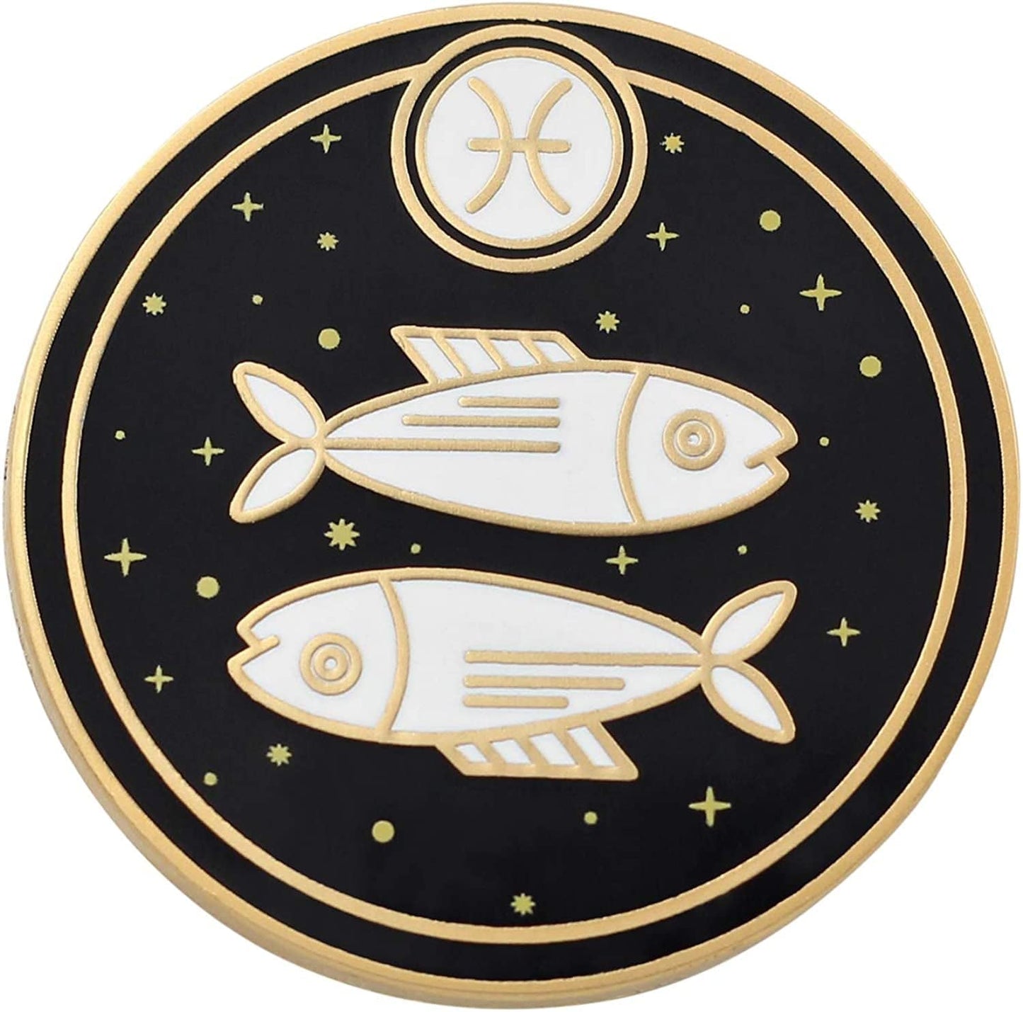 REAL SIC Astrological Sign Pin - Star Sign / Astrology Enamel Pins, Lapel Pins for Birth Sign, Great Gift for Anyone, Perfect Accessory for Jackets, Hats, Backpacks & Tops Pisces