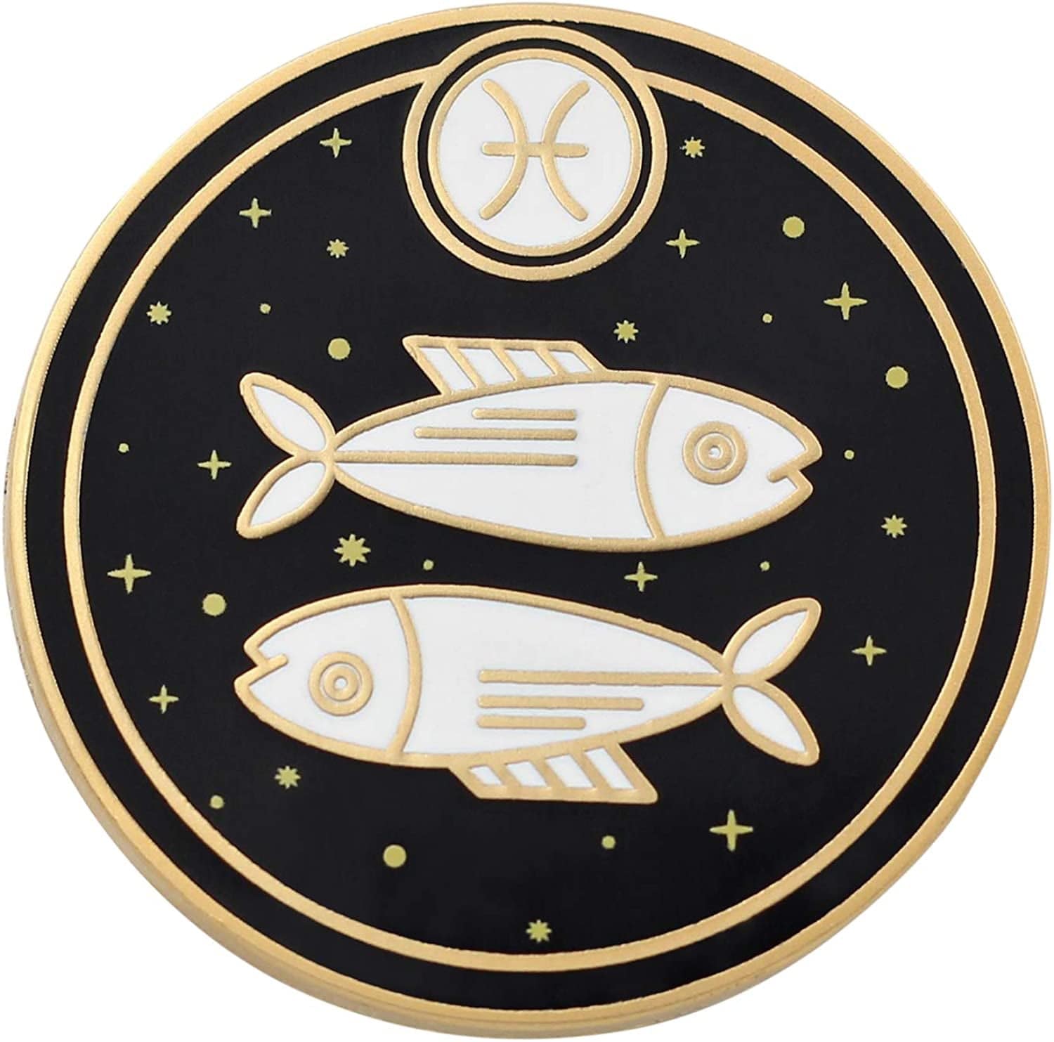 REAL SIC Astrological Sign Pin - Star Sign / Astrology Enamel Pins, Lapel Pins for Birth Sign, Great Gift for Anyone, Perfect Accessory for Jackets, Hats, Backpacks & Tops Pisces