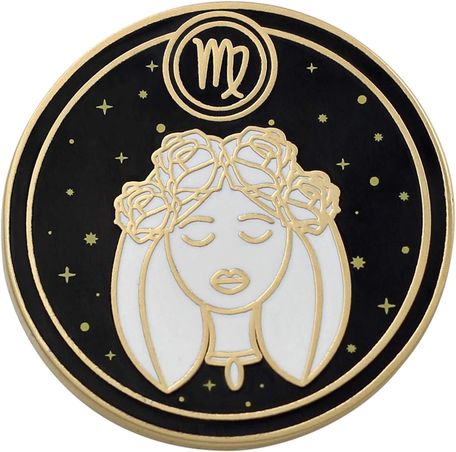 REAL SIC Astrological Sign Pin - Star Sign / Astrology Enamel Pins, Lapel Pins for Birth Sign, Great Gift for Anyone, Perfect Accessory for Jackets, Hats, Backpacks & Tops Virgo