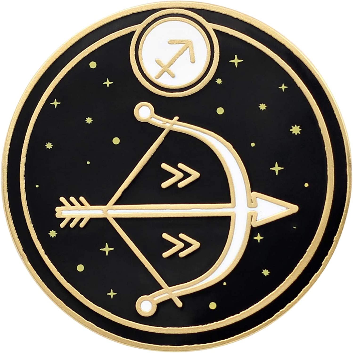 REAL SIC Astrological Sign Pin - Star Sign / Astrology Enamel Pins, Lapel Pins for Birth Sign, Great Gift for Anyone, Perfect Accessory for Jackets, Hats, Backpacks & Tops Sagittarius