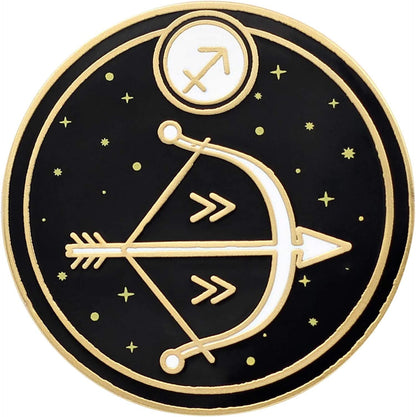 REAL SIC Astrological Sign Pin - Star Sign / Astrology Enamel Pins, Lapel Pins for Birth Sign, Great Gift for Anyone, Perfect Accessory for Jackets, Hats, Backpacks & Tops Sagittarius