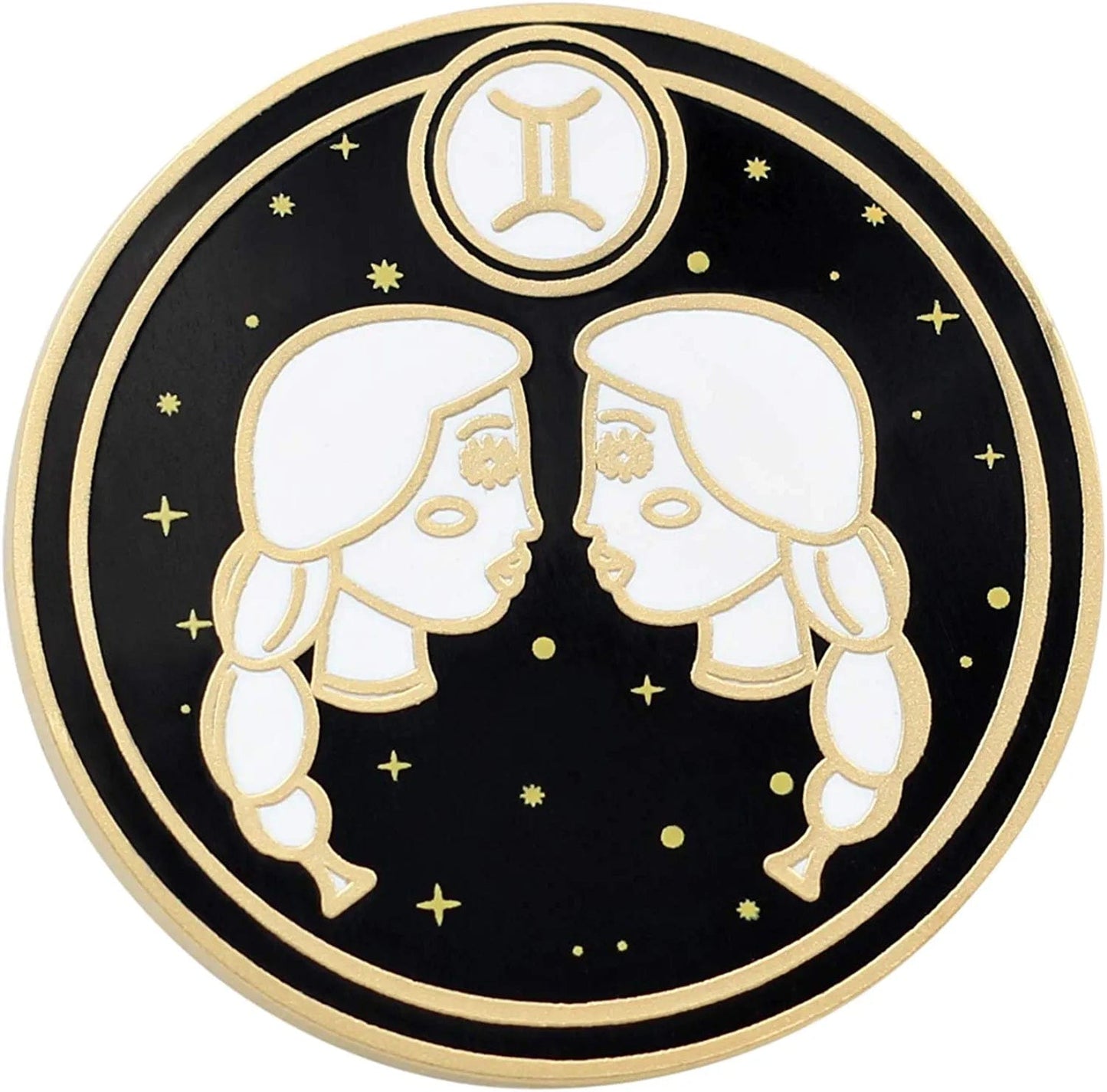 REAL SIC Astrological Sign Pin - Star Sign / Astrology Enamel Pins, Lapel Pins for Birth Sign, Great Gift for Anyone, Perfect Accessory for Jackets, Hats, Backpacks & Tops Gemini