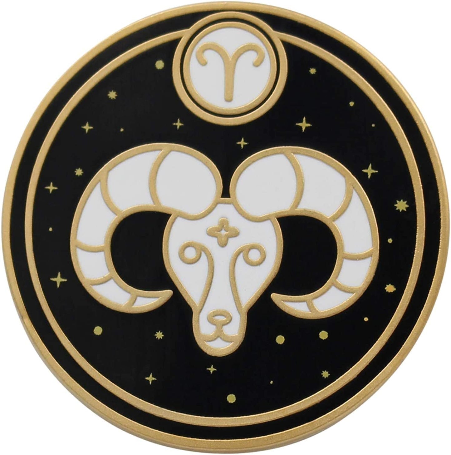 REAL SIC Astrological Sign Pin - Star Sign / Astrology Enamel Pins, Lapel Pins for Birth Sign, Great Gift for Anyone, Perfect Accessory for Jackets, Hats, Backpacks & Tops Aries