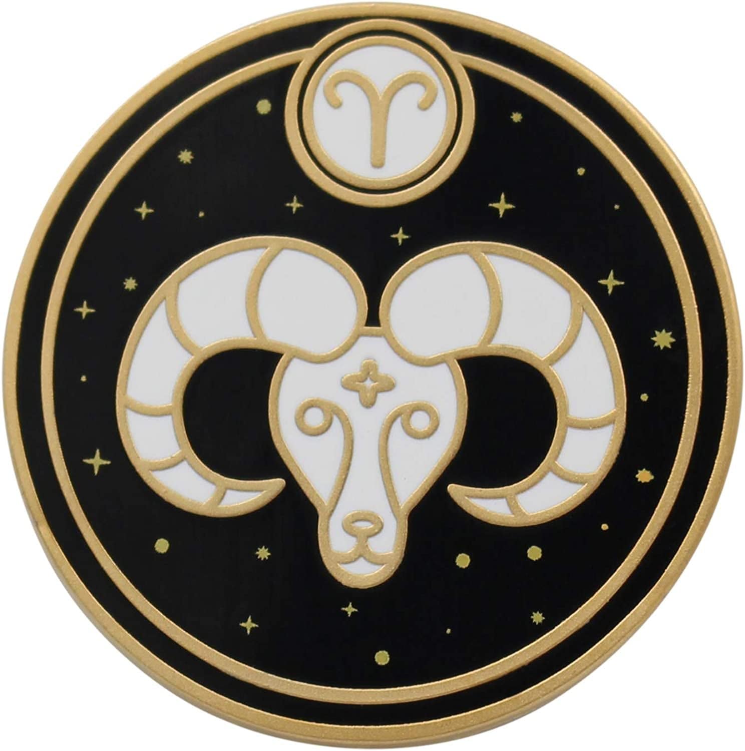 REAL SIC Astrological Sign Pin - Star Sign / Astrology Enamel Pins, Lapel Pins for Birth Sign, Great Gift for Anyone, Perfect Accessory for Jackets, Hats, Backpacks & Tops Aries