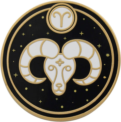 REAL SIC Astrological Sign Pin - Star Sign / Astrology Enamel Pins, Lapel Pins for Birth Sign, Great Gift for Anyone, Perfect Accessory for Jackets, Hats, Backpacks & Tops Aries