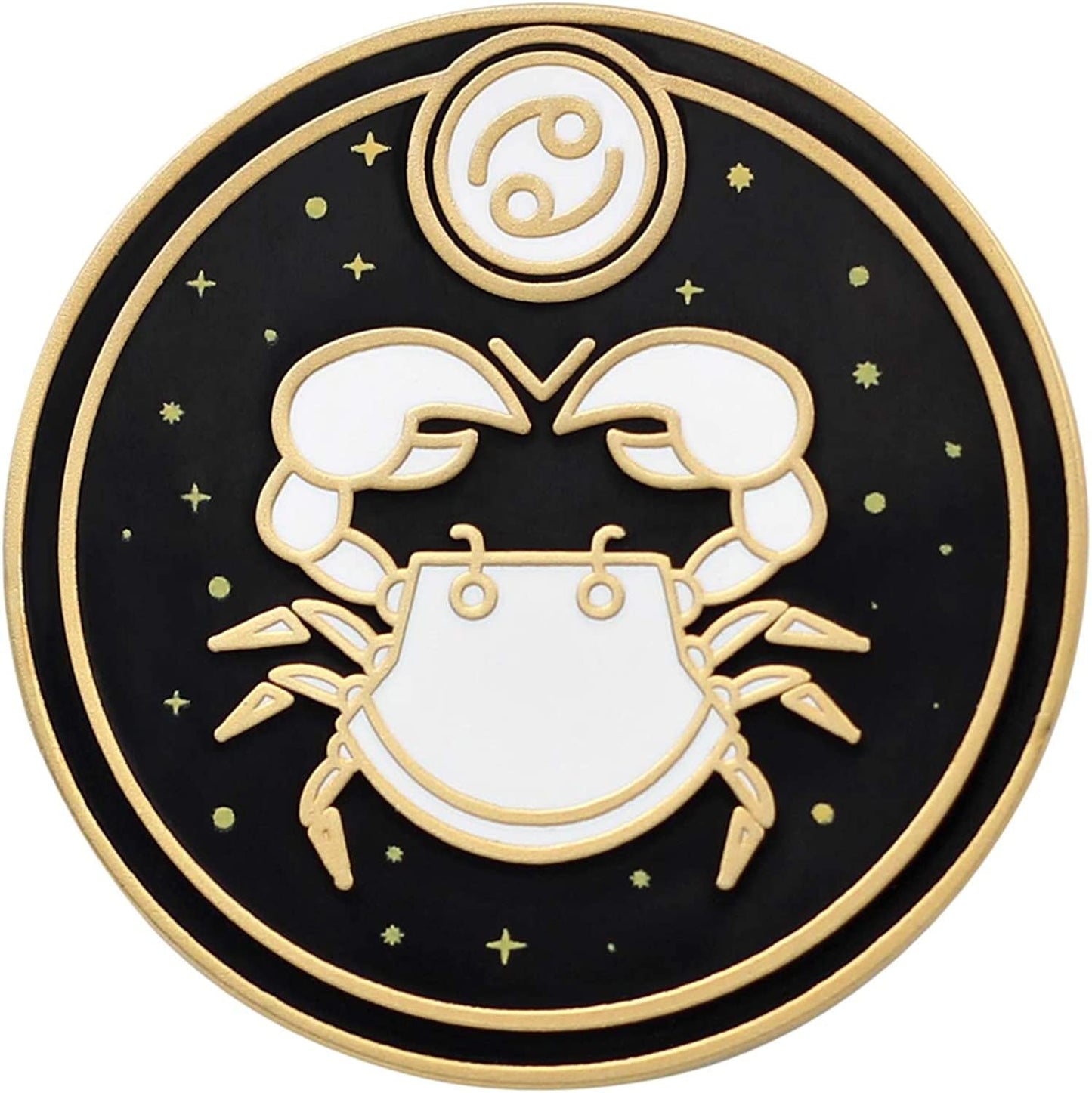 REAL SIC Astrological Sign Pin - Star Sign / Astrology Enamel Pins, Lapel Pins for Birth Sign, Great Gift for Anyone, Perfect Accessory for Jackets, Hats, Backpacks & Tops Cancer