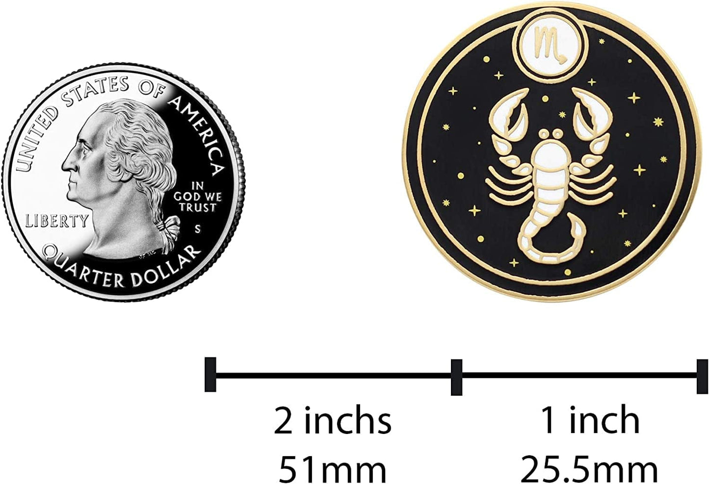 REAL SIC Astrological Sign Pin - Star Sign / Astrology Enamel Pins, Lapel Pins for Birth Sign, Great Gift for Anyone, Perfect Accessory for Jackets, Hats, Backpacks & Tops