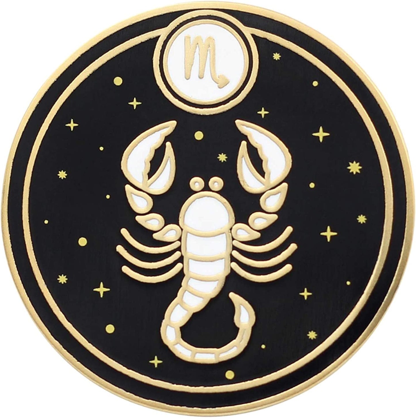 REAL SIC Astrological Sign Pin - Star Sign / Astrology Enamel Pins, Lapel Pins for Birth Sign, Great Gift for Anyone, Perfect Accessory for Jackets, Hats, Backpacks & Tops Scorpio