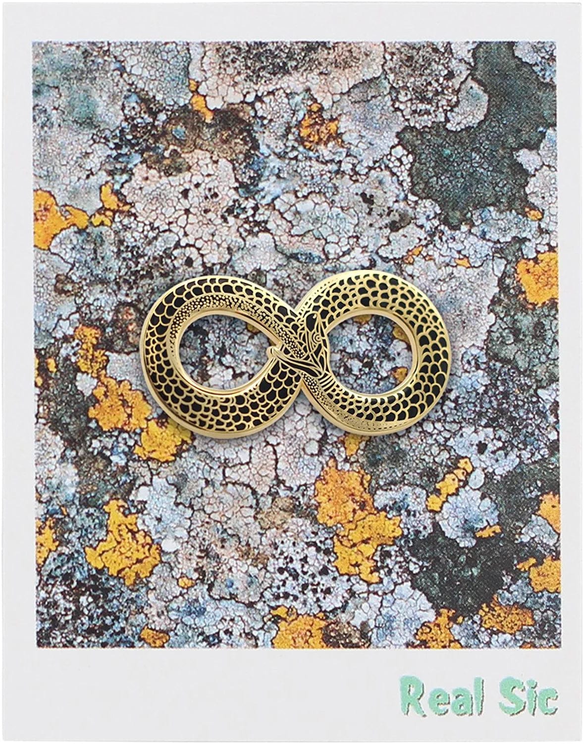 REAL SIC Ouroboros Enamel Pin - Gold Snake Pin - Halloween/Occult/Witch/Alchemy/Tarot Lapel Pin for Jackets, Backpacks, Bags, Hats & Tops