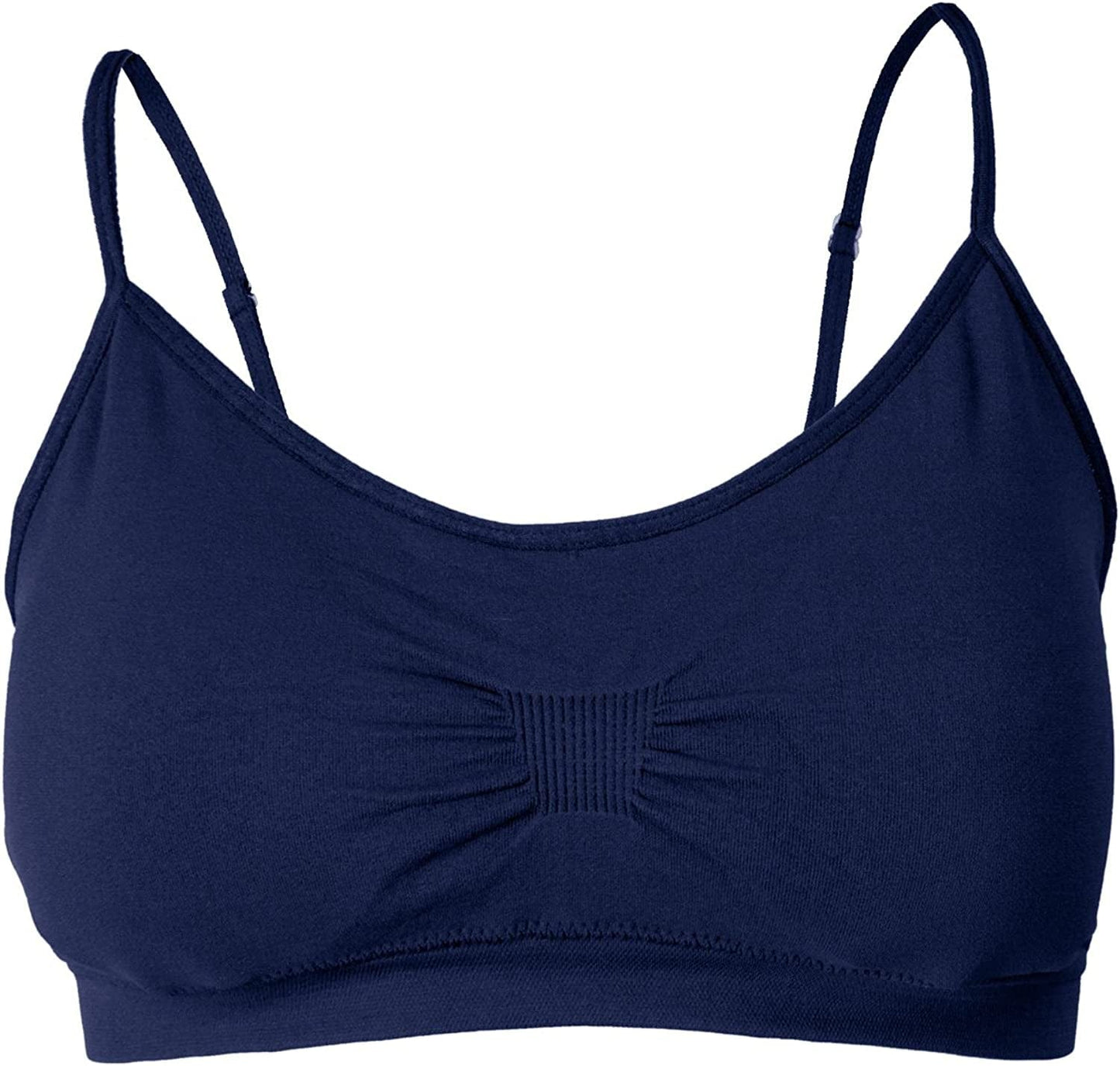 Red Bene Women'S Seamless Padded Wirefree Comfort Bra Bralette Navy / Medium