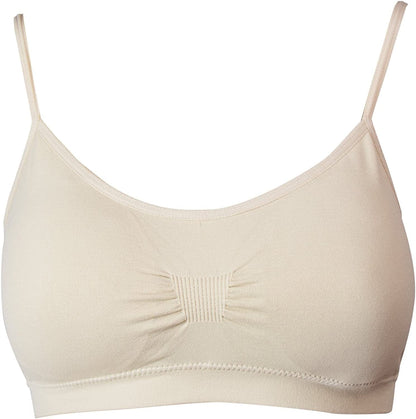 Red Bene Women'S Seamless Padded Wirefree Comfort Bra Bralette Nude / Medium