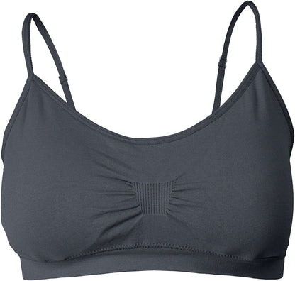 Red Bene Women'S Seamless Padded Wirefree Comfort Bra Bralette Grey / Medium