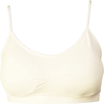 Red Bene Women'S Seamless Padded Wirefree Comfort Bra Bralette Ivory / Medium