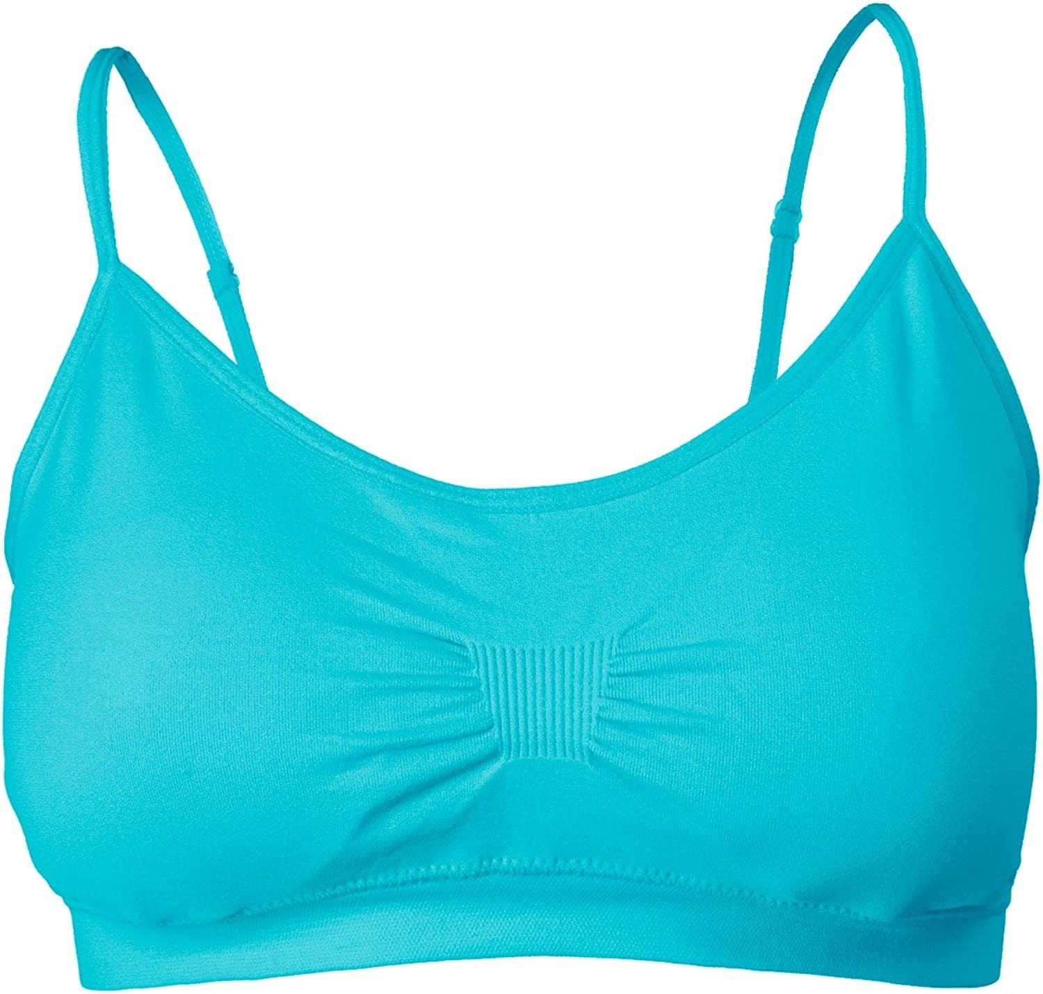 Red Bene Women'S Seamless Padded Wirefree Comfort Bra Bralette Turquoise / Small