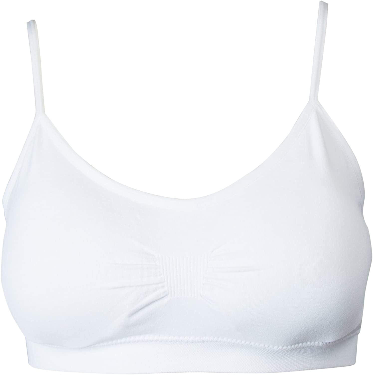 Red Bene Women'S Seamless Padded Wirefree Comfort Bra Bralette White / Medium