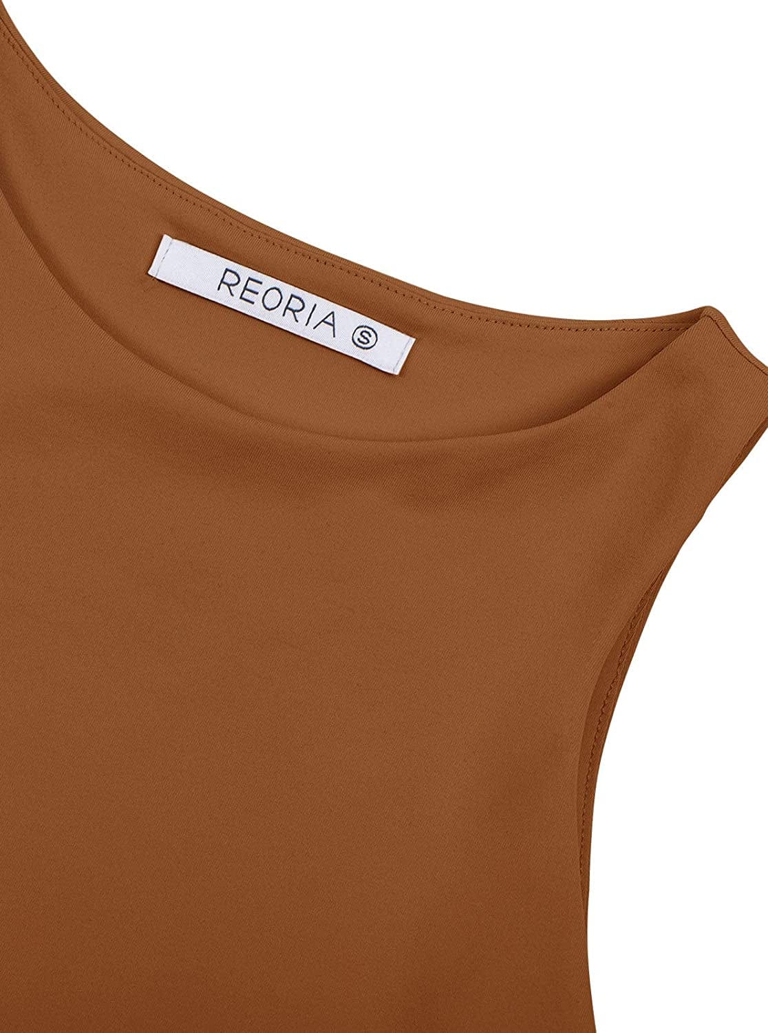 REORIA Women’S Sexy Sleeveless Racer Back Tank Tops Halter Neck Crop Tops