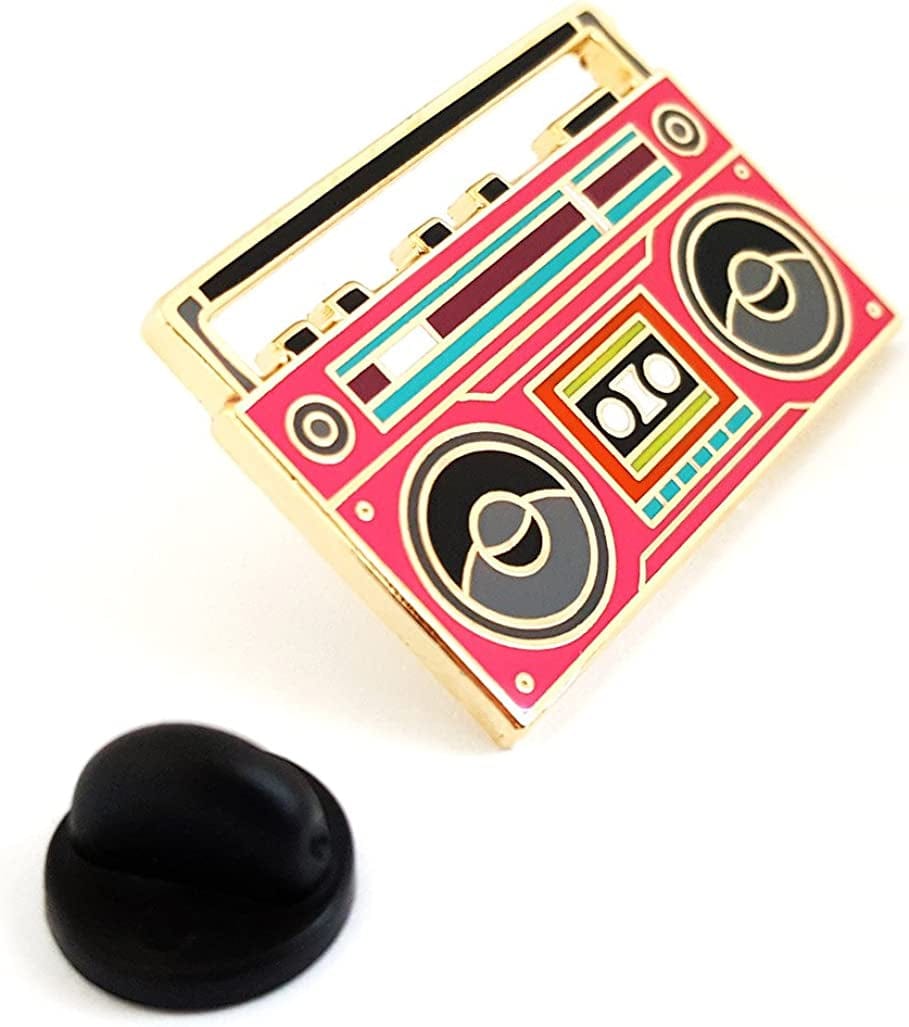 Retro Boombox Enamel Lapel Pin