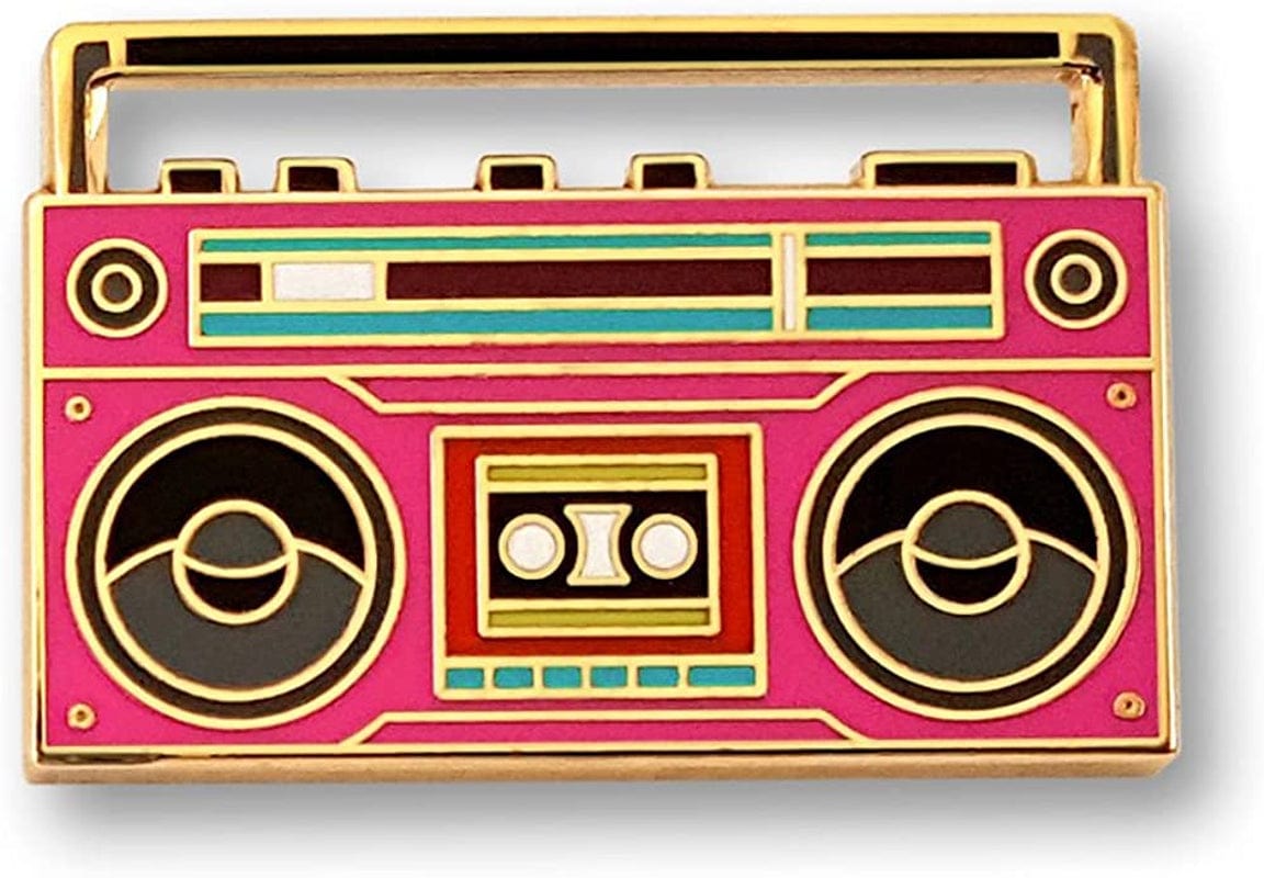 Retro Boombox Enamel Lapel Pin