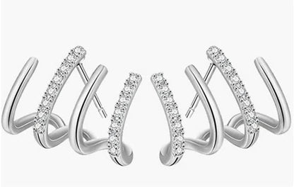 Retro Stud S925 Silver Needle Stud Earrings Niche Temperament Earrings Trendy Light Luxury Fashion Female Retro Exquisite Earrings Gold 1 Pair Fashion9 / a.