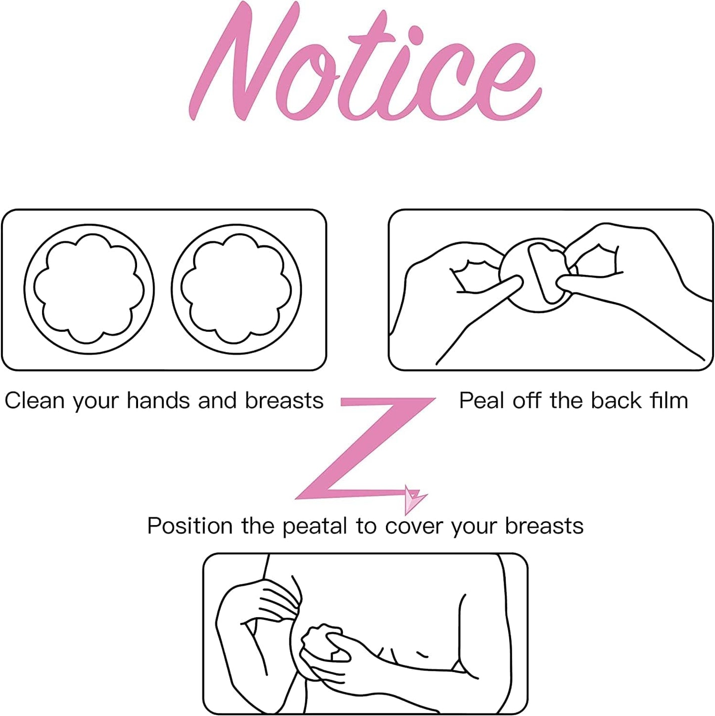 Reusable Silicon Nipple Cover - 4 Pairs, Thin Self-Adhesive Breast Covers, Pasty Bra Pad, Invisible Pasties No Show Bra for Women (Shape: 4Pcs Rounds + 4Pcs Flowers)