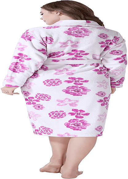Richie House Women'S Plush Soft Warm Fleece Bathrobe Robe RH1591 Apparel & Accessories > Clothing > Sleepwear & Loungewear > Robes Kylie Max   