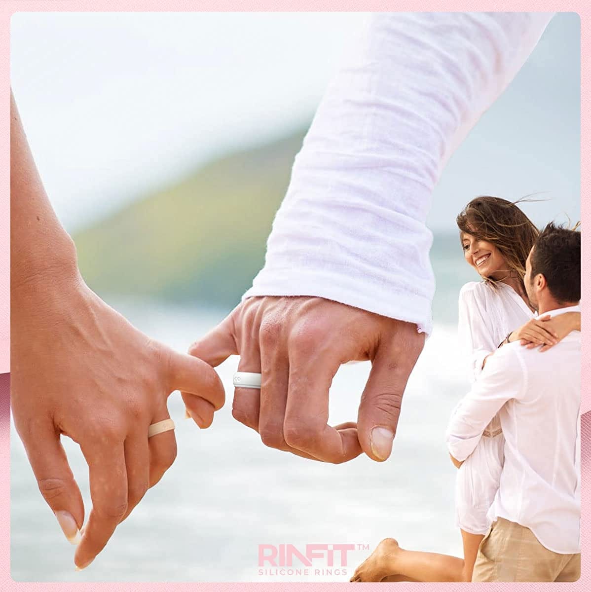 Rinfit Silicone Wedding Rings for Women - Soft, Stackable & Thin Silicone Ring Women - Rubber Wedding Bands Women- U.S. Design Patent Pending