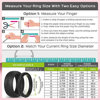 Rinfit Silicone Wedding Rings for Women - Soft, Stackable & Thin Silicone Ring Women - Rubber Wedding Bands Women- U.S. Design Patent Pending