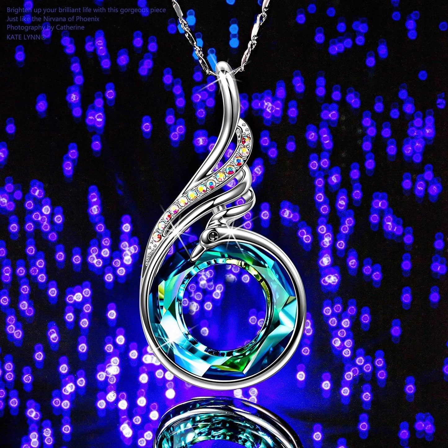 "Rise from the Ashes" Sterling Silver Phoenix Necklaces for Women, 17.8"+2.0" Necklace, Packaged with Jewelry Box, Christmas Gifts Birthday Gifts for Women, Symbol of Luck and Renewal