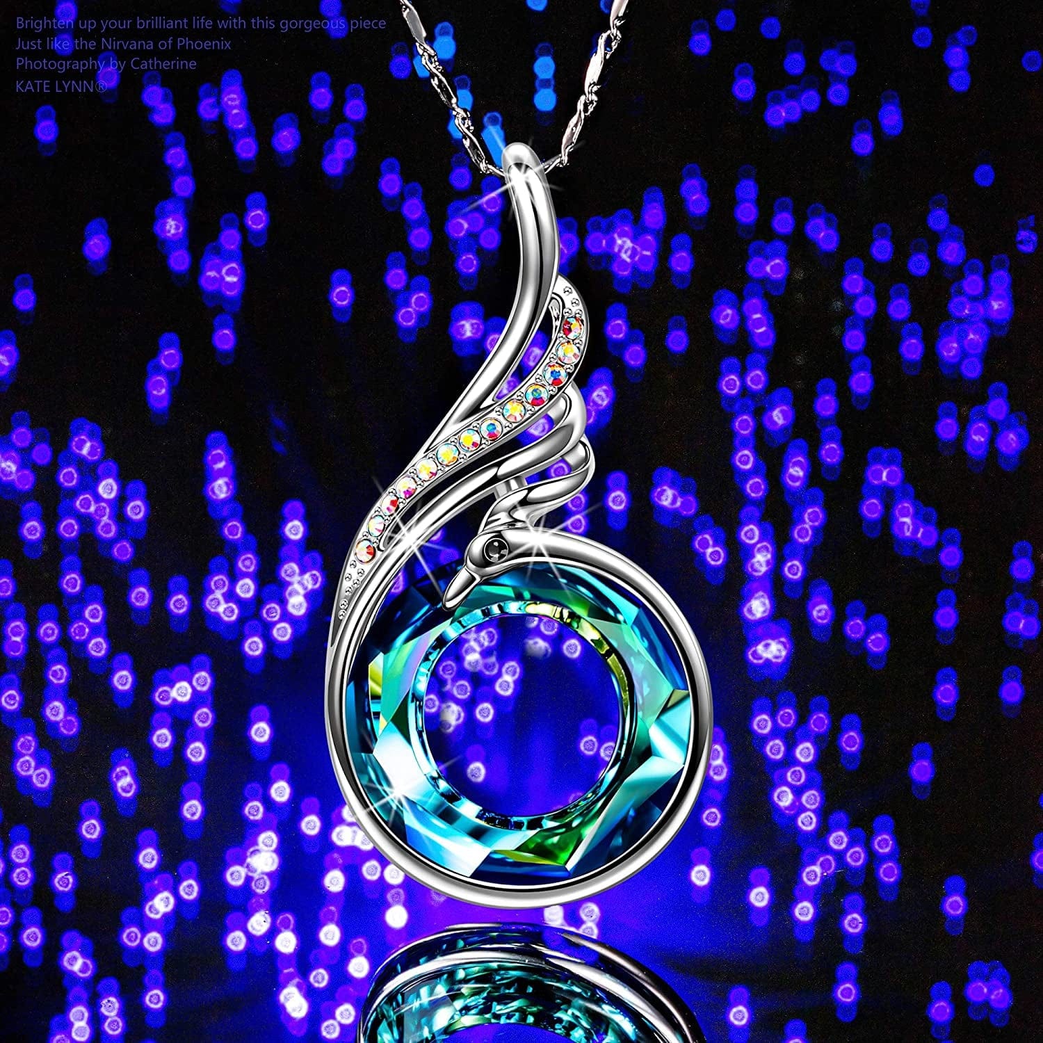 "Rise from the Ashes" Sterling Silver Phoenix Necklaces for Women, 17.8"+2.0" Necklace, Packaged with Jewelry Box, Christmas Gifts Birthday Gifts for Women, Symbol of Luck and Renewal
