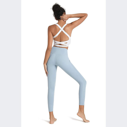 Romansong Strappy Yoga Sports Bras for Women Padded Criss-Cross Back Tank Tops
