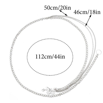 "Ronglia Sexy Waist Chain Silver Butterfly Belly Chains Layered Body Chains Rave Body Jewelry Accessories for Women and Girls" Apparel & Accessories > Jewelry > Body Jewelry Generic   