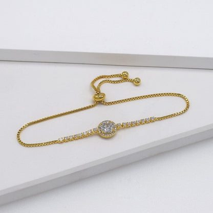round Earrings Necklace Bracelet Jewelry Set for Women Bridal Bridesmaid Party Prom Daily