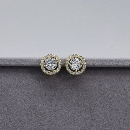 round Earrings Necklace Bracelet Jewelry Set for Women Bridal Bridesmaid Party Prom Daily