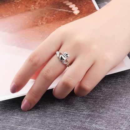 S925 Sterling Silver Irish Ladies' Claddagh Ring, Size 6 7 8 9