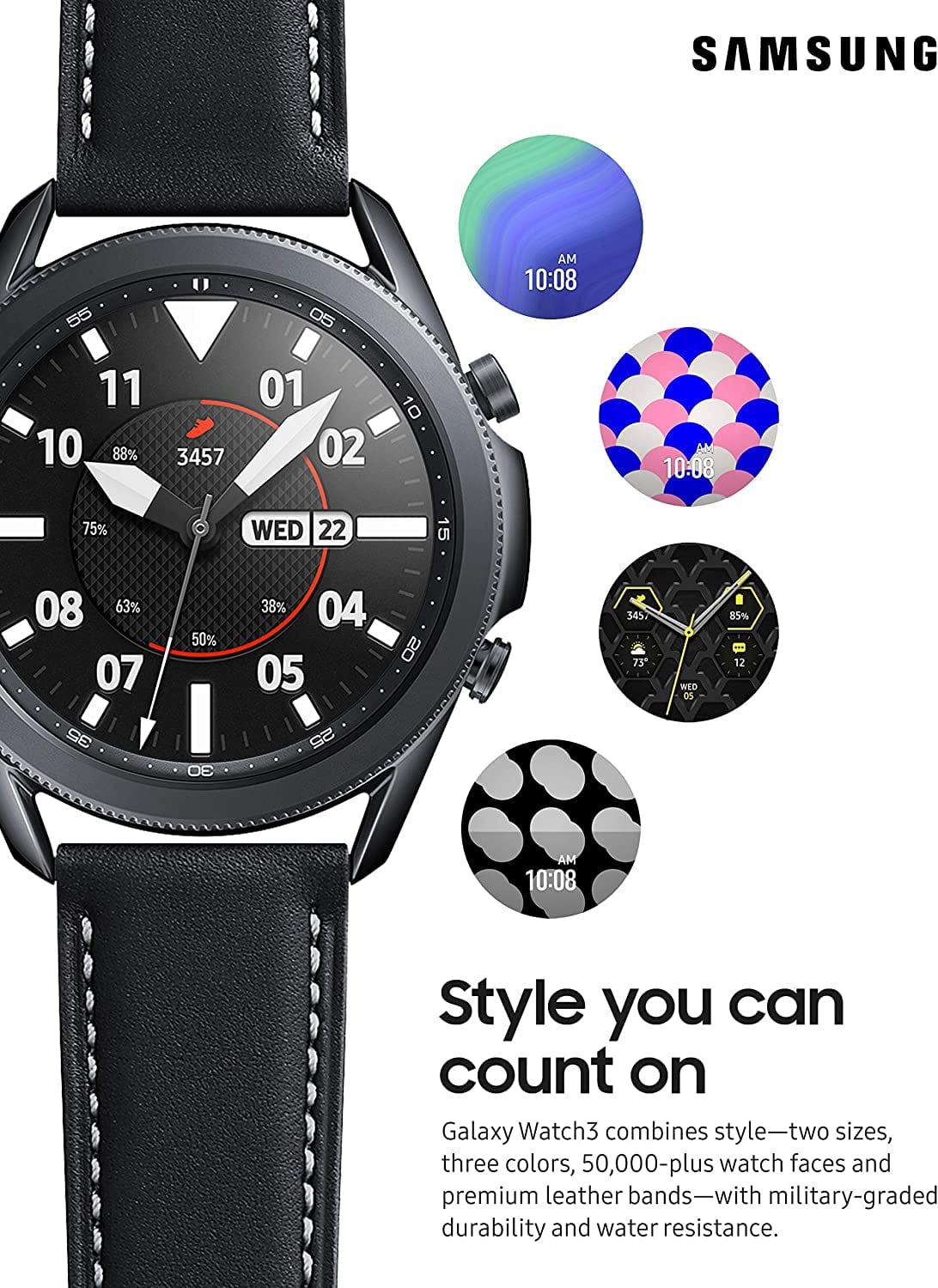SAMSUNG Galaxy Smart Watch 3 (45Mm, Mystic Black) (Renewed)