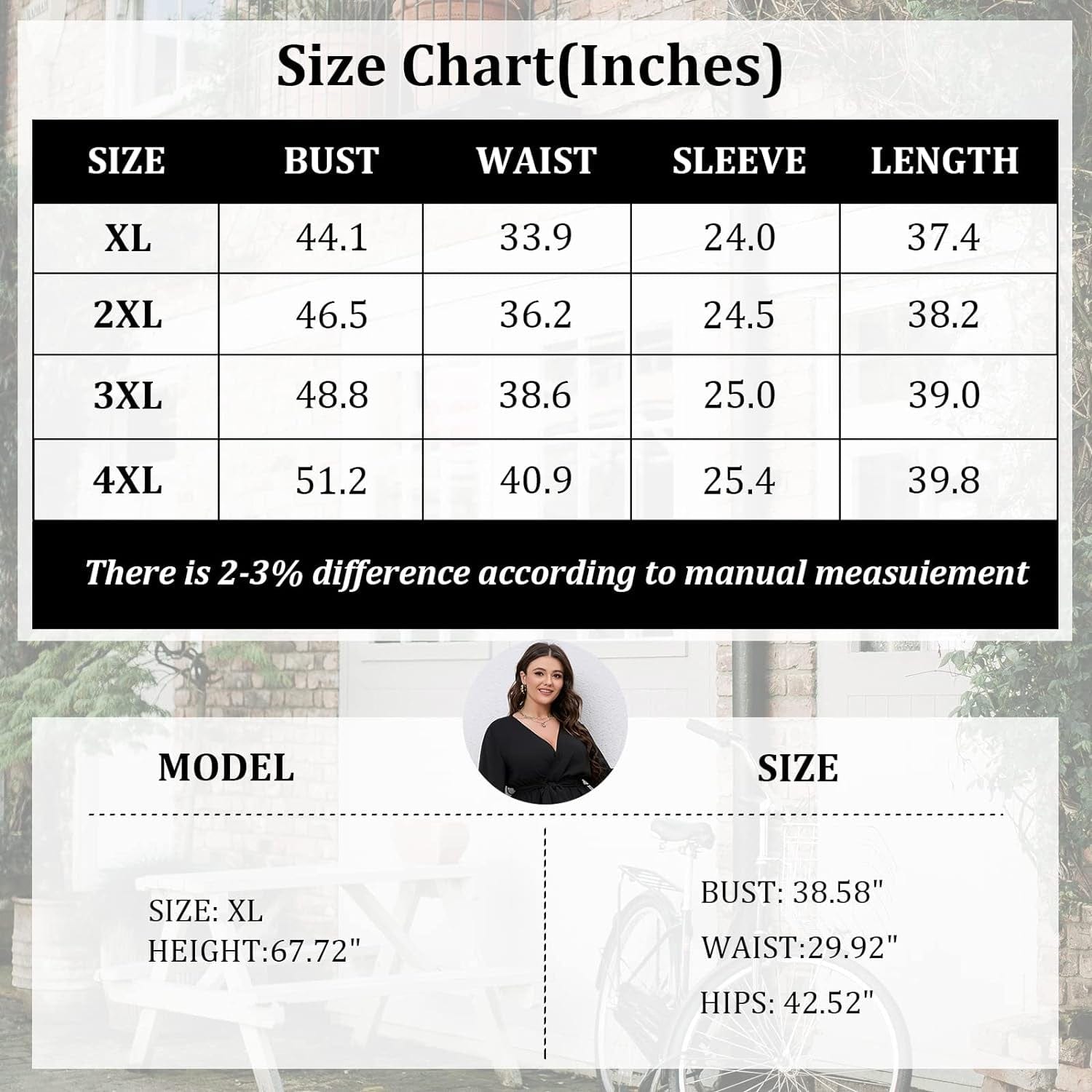 SCOMCHIC Women'S plus Size Long Sleeve Wrap V Neck Tie Waist a Line Mini Short Dress